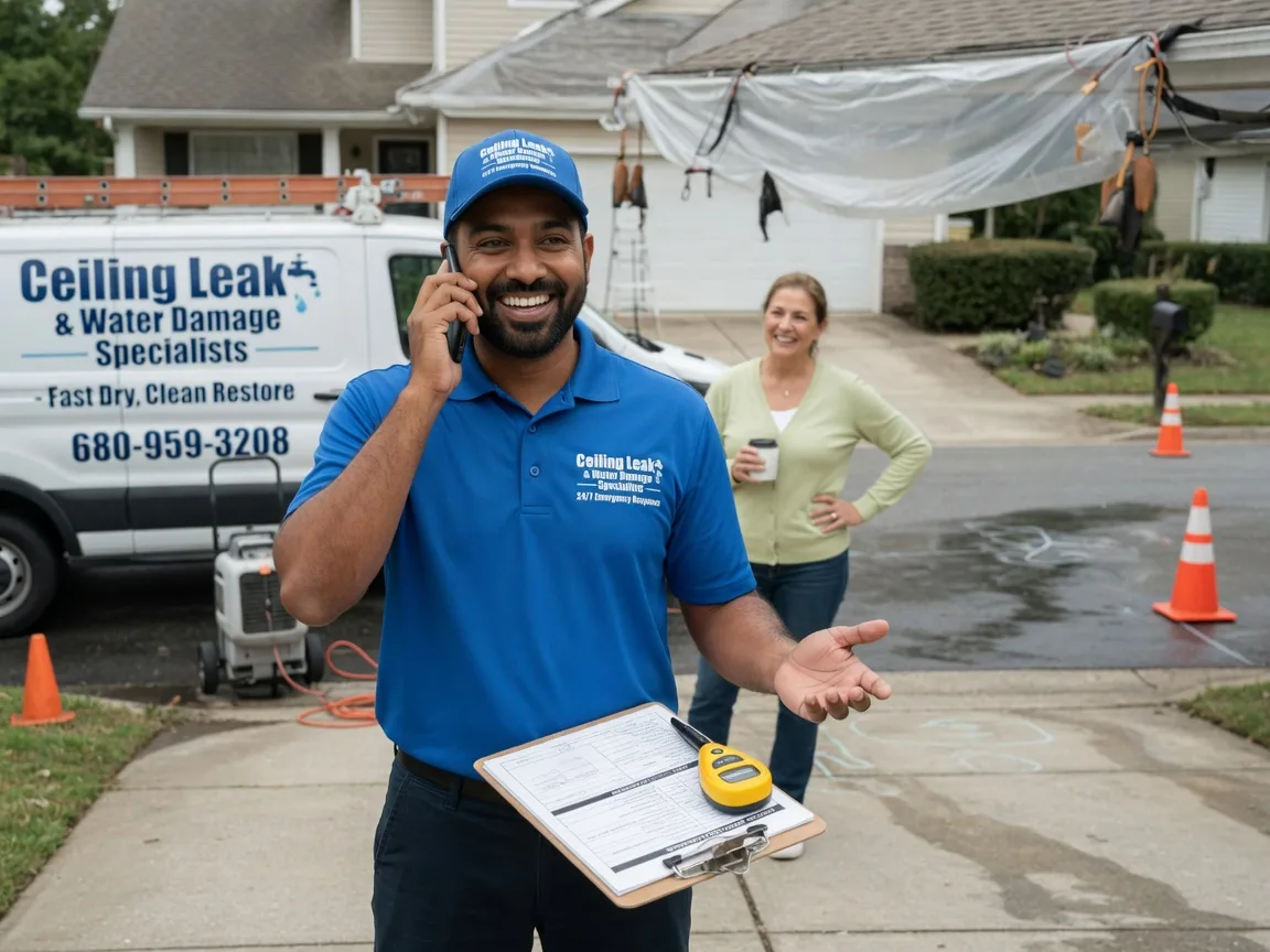 Ceiling Leak Cleanup Oak Grove, MO FAQs